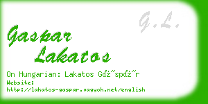 gaspar lakatos business card